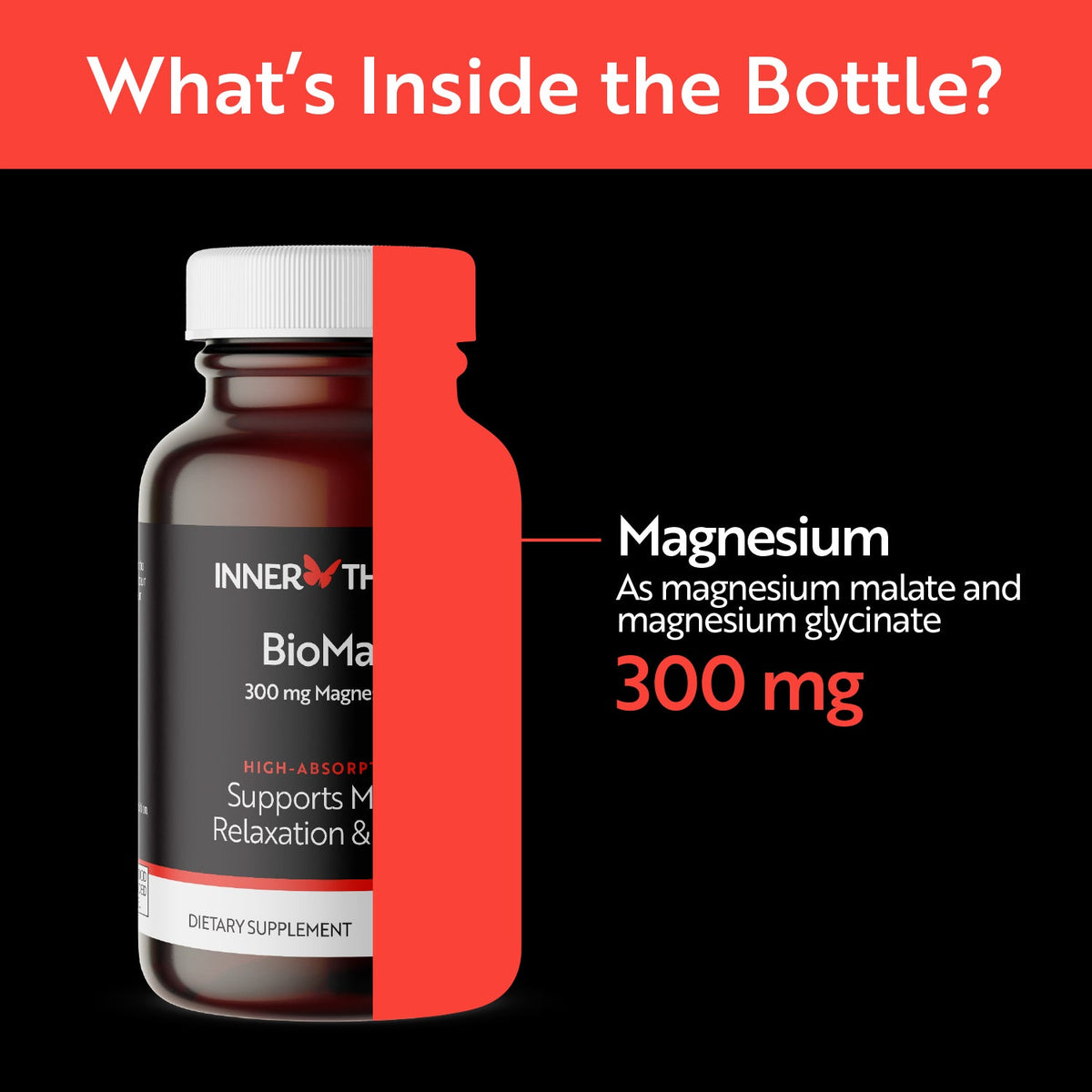 Biomag Rms BioMag - Magnesium Glycinate and Magnesium Malate Formula - InnerThera